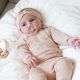 Baby Pullover mit PomPoms aus Bambus-Strick Knitted