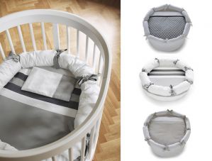 3-teilige Bettgarnitur für Babybett/ Culla Liddy