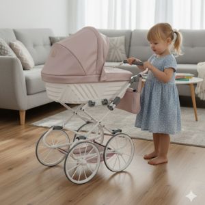 Rossie Puppenwagen aus Öko-Leder