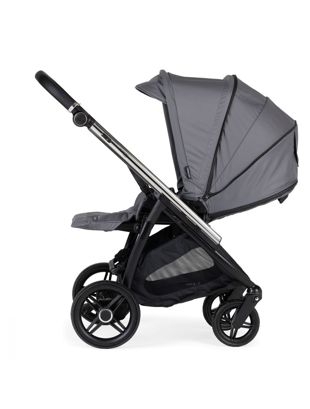 Kinderwagen FLOWY Soft (2-in-1-Set) -KO431-Chrome Schwarz Gestell