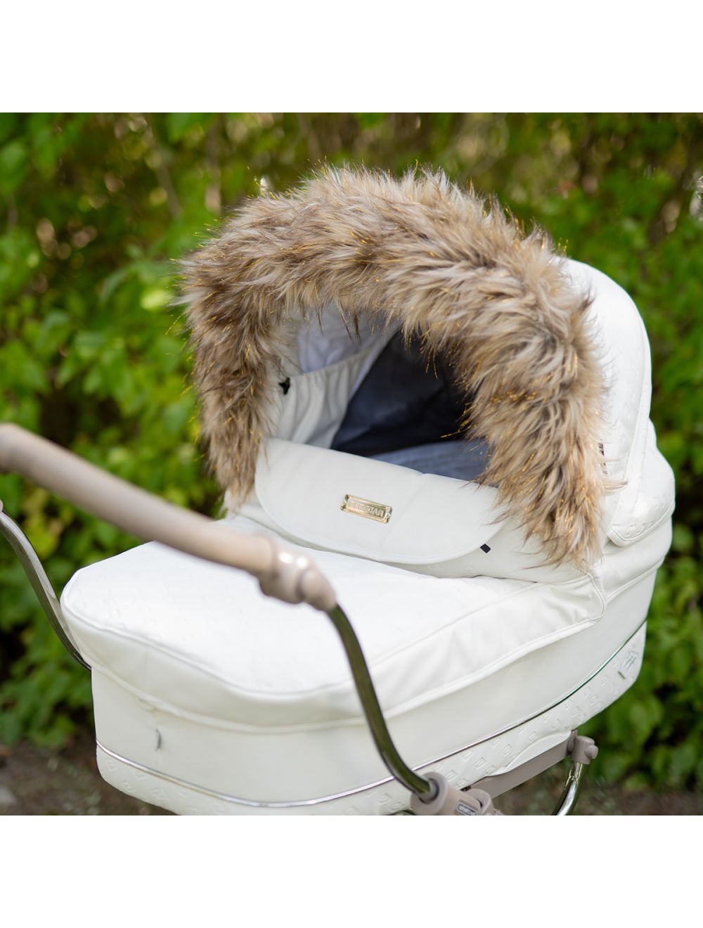 Luxus Fell (Kunstpelz) fr Kinderwagen-Verdeck