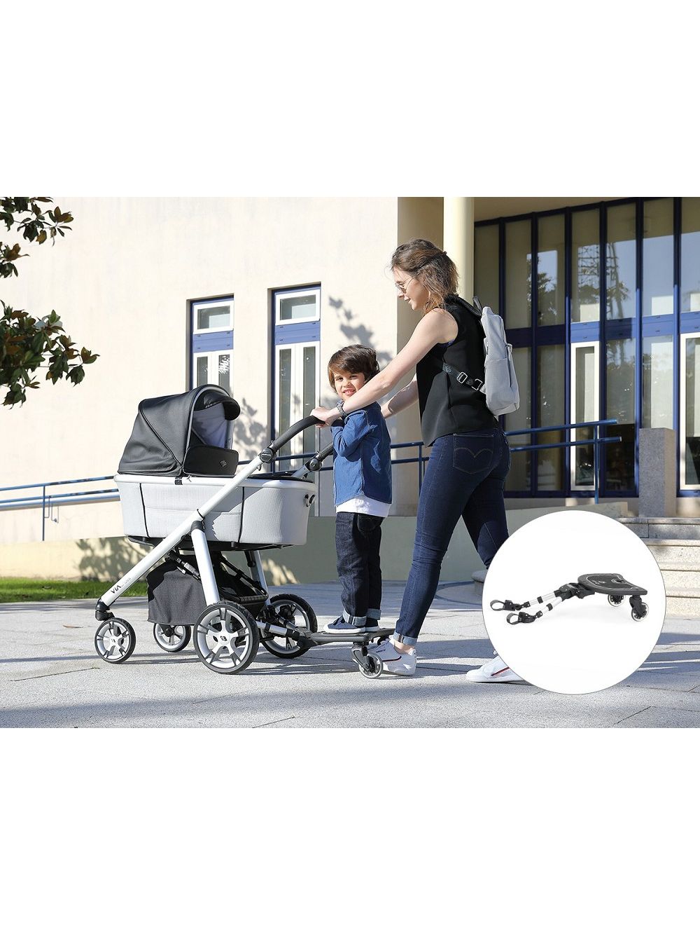 Trittbrett ROLLER fr Kinderwagen