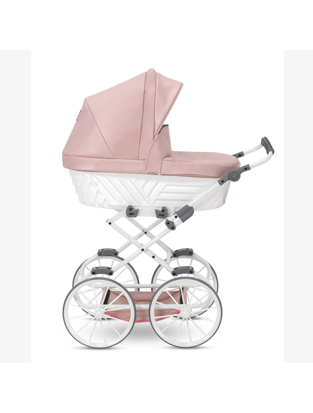 Rossie Puppenwagen aus ko-Leder  verstellbar & stilvoll